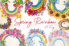 Floral Spring Rainbow Clipart Bundle 2