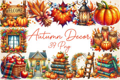 Autumn Decor Clipart Bundle - CraftNest - Digital Crafting and Art