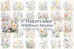 Wildflower Meadow Clipart Bundle - CraftNest - Digital Crafting and Art