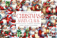 Santa Claus Christmas Clipart Bundle 99 - CraftNest - Digital Crafting and Art