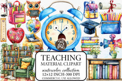 Teaching Material Clipart Bundle - CraftNest - Digital Crafting and Art
