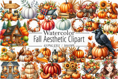 Fall Aesthetic Clipart Bundle - CraftNest - Digital Crafting and Art
