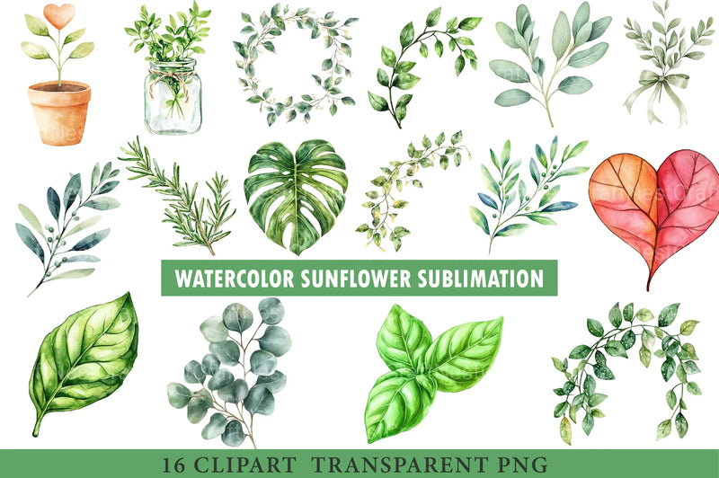 Greenery Clipart Bundle - CraftNest - Digital Crafting and Art