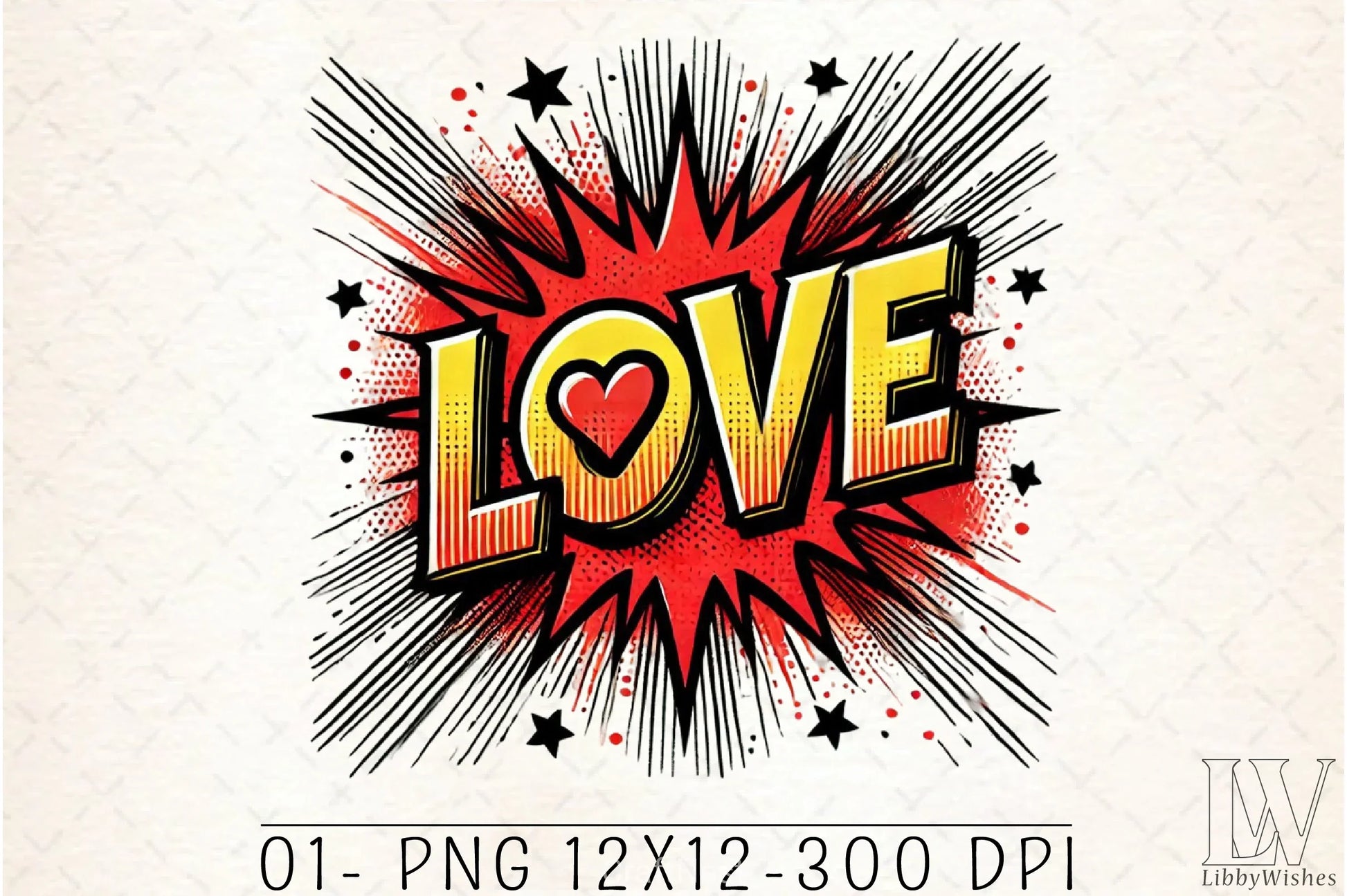 Pop Art Love Valentine's Clipart Bundle - CraftNest - Digital Crafting and Art