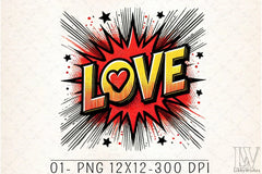 Pop Art Love Valentine's Clipart Bundle - CraftNest - Digital Crafting and Art