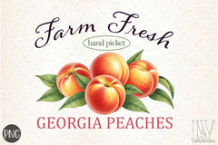 Farm Fresh Georgia Peaches Clipart Bundle - CraftNest - Digital Crafting and Art