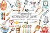 Kitchen Utensils Clipart Bundle