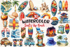 Surfs Up Beach Summer Clipart Bundle