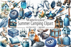 Summer Camping Clipart Bundle 2 - CraftNest - Digital Crafting and Art