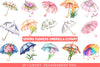 Spring Flowers Umbrella Clipart Bundle