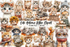 Cute Autumn Kitten Clipart Bundle