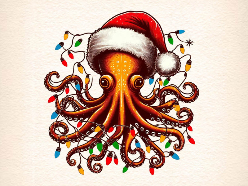 Christmas Octopus Clipart Bundle - CraftNest - Digital Crafting and Art