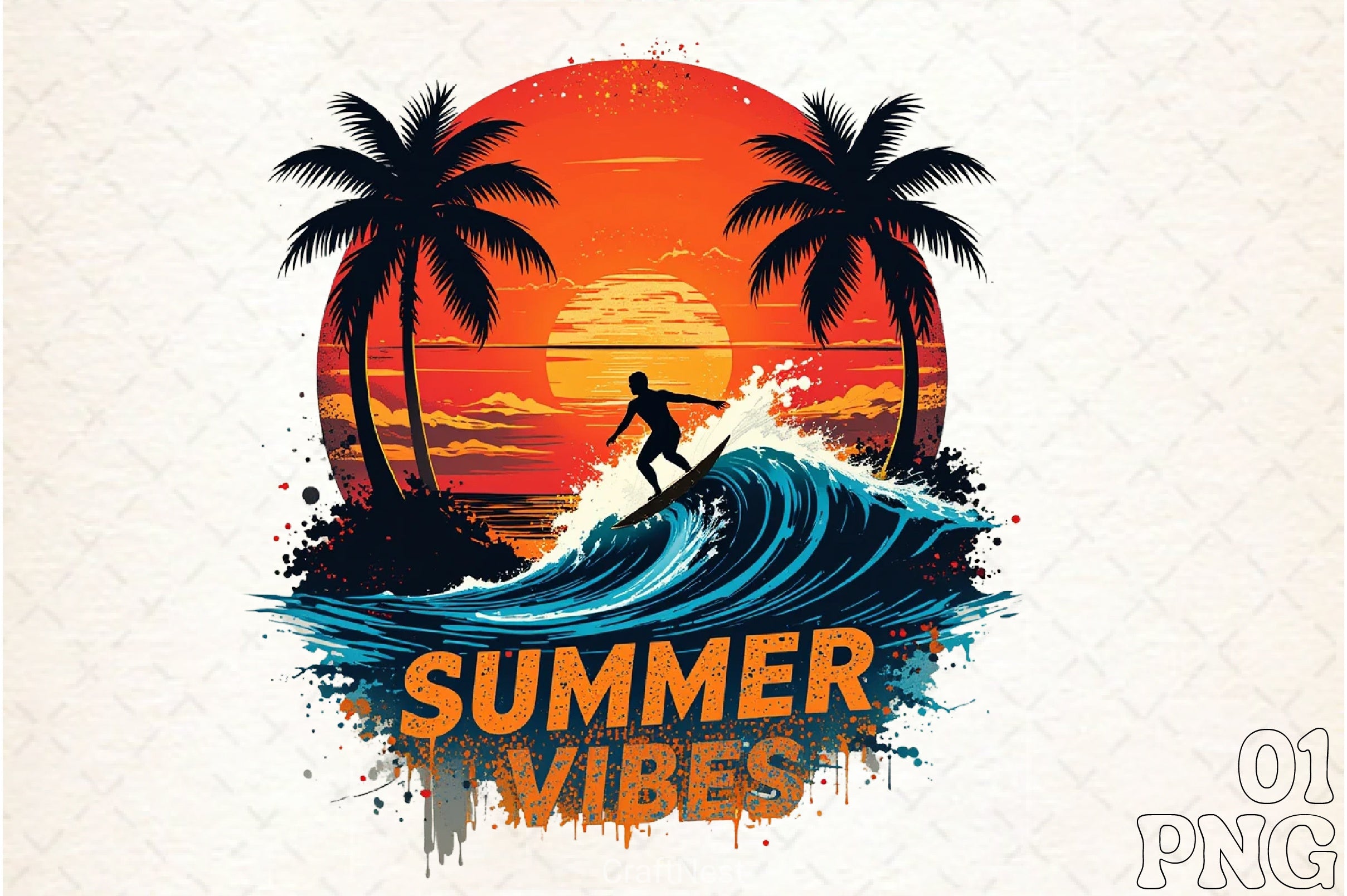 Summer Vibes Clipart Bundle 21 - CraftNest - Digital Crafting and Art