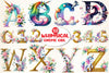 Unicorn Alphabet Clipart Bundle