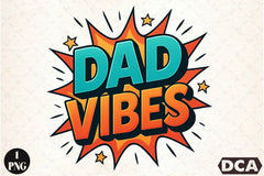 Comic Style Dad Vibes Clipart Bundle - CraftNest - Digital Crafting and Art