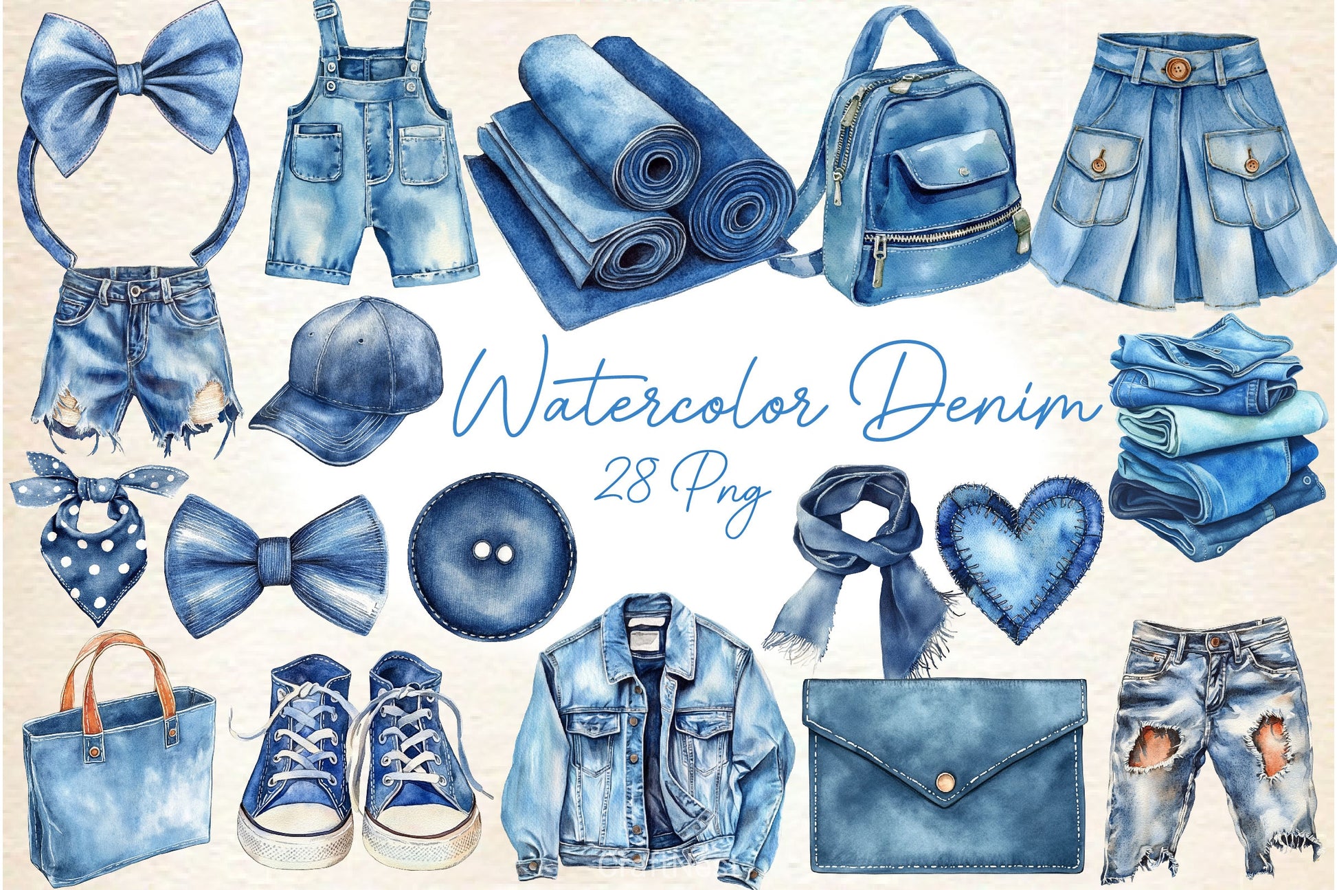 Denim Clipart Bundle 2 - CraftNest - Digital Crafting and Art