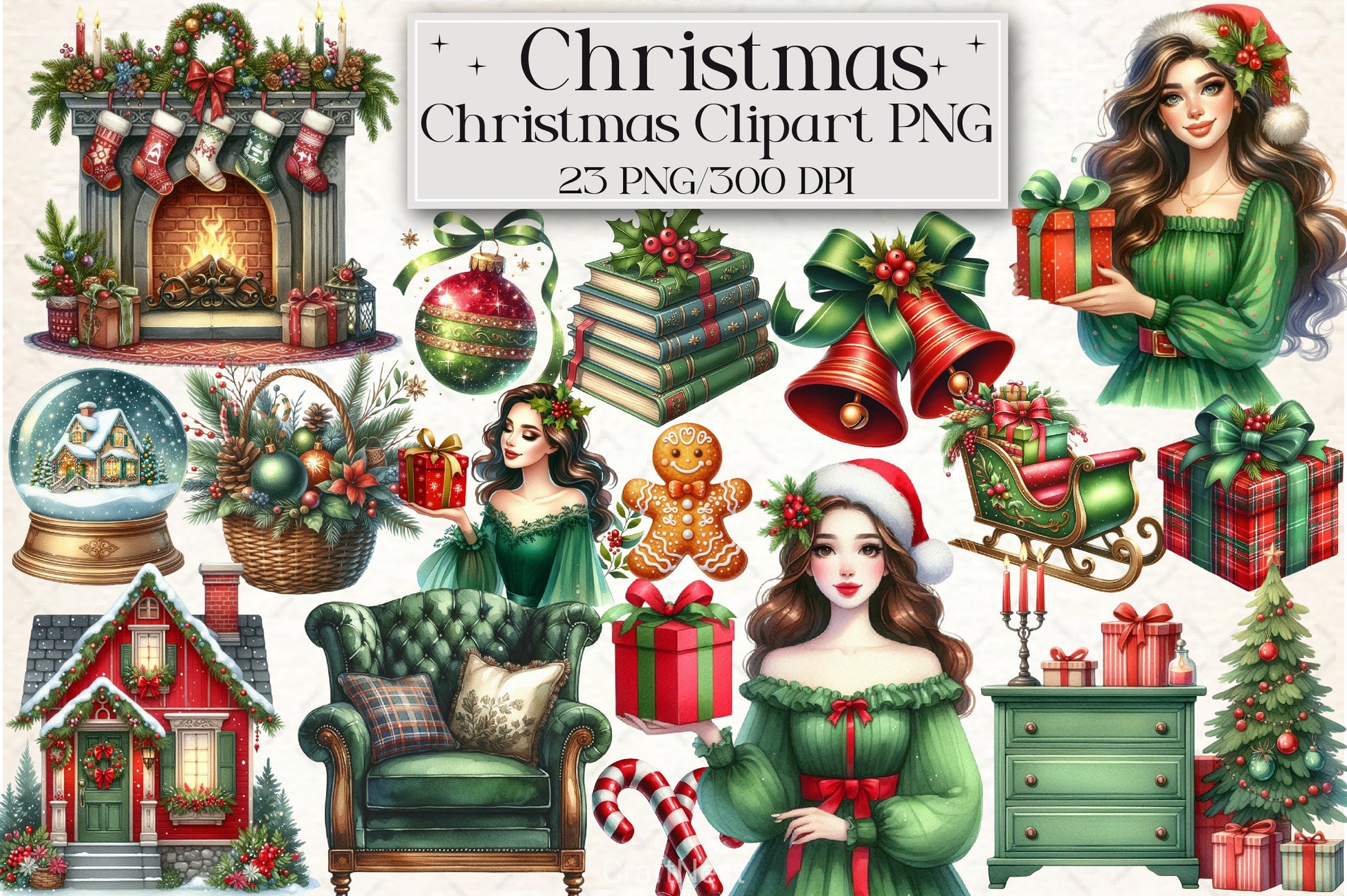 Classic Christmas Clipart Bundle 1 - CraftNest - Digital Crafting and Art