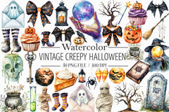 Vintage Halloween Clipart Bundle 16 - CraftNest - Digital Crafting and Art
