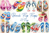Beach Flip Flops Clipart Bundle