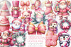 Glitter Pink Christmas Clipart Bundle