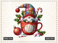 Holiday Christmas Coffee Gnome Clipart Bundle - CraftNest - Digital Crafting and Art