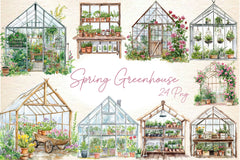 Spring Greenhouse Clipart Bundle 2 - CraftNest - Digital Crafting and Art