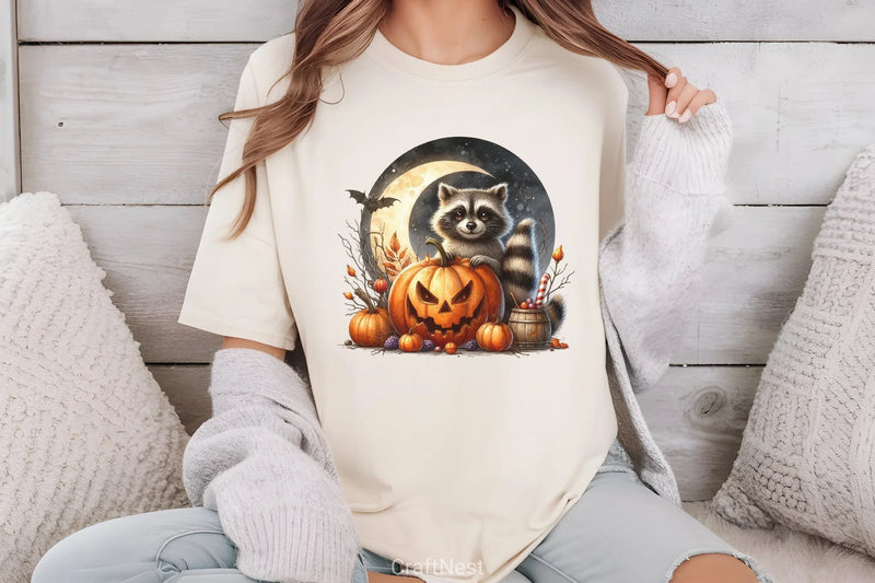 Halloween Raccoon Clipart Bundle 9 - CraftNest - Digital Crafting and Art