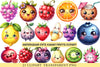 Cute Kawaii Fruits Clipart