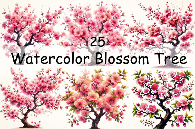 Blossom Tree Clipart Bundle - CraftNest - Digital Crafting and Art