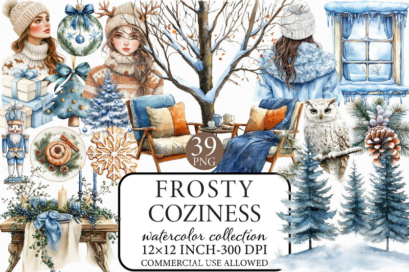 Frosty Coziness Clipart Bundle - CraftNest - Digital Crafting and Art