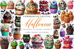 Spooky Sweet Halloween Cupcakes Clipart Bundle - CraftNest - Digital Crafting and Art
