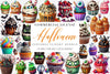 Spooky Sweet Halloween Cupcakes Clipart Bundle