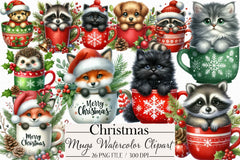 Christmas Mugs Clipart Bundle - CraftNest - Digital Crafting and Art