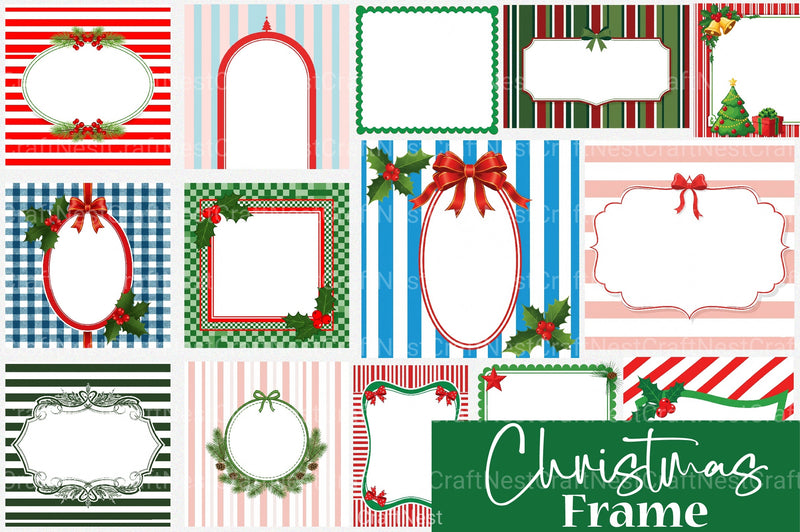 Christmas Frame Clipart Bundle 3 - CraftNest - Digital Crafting and Art