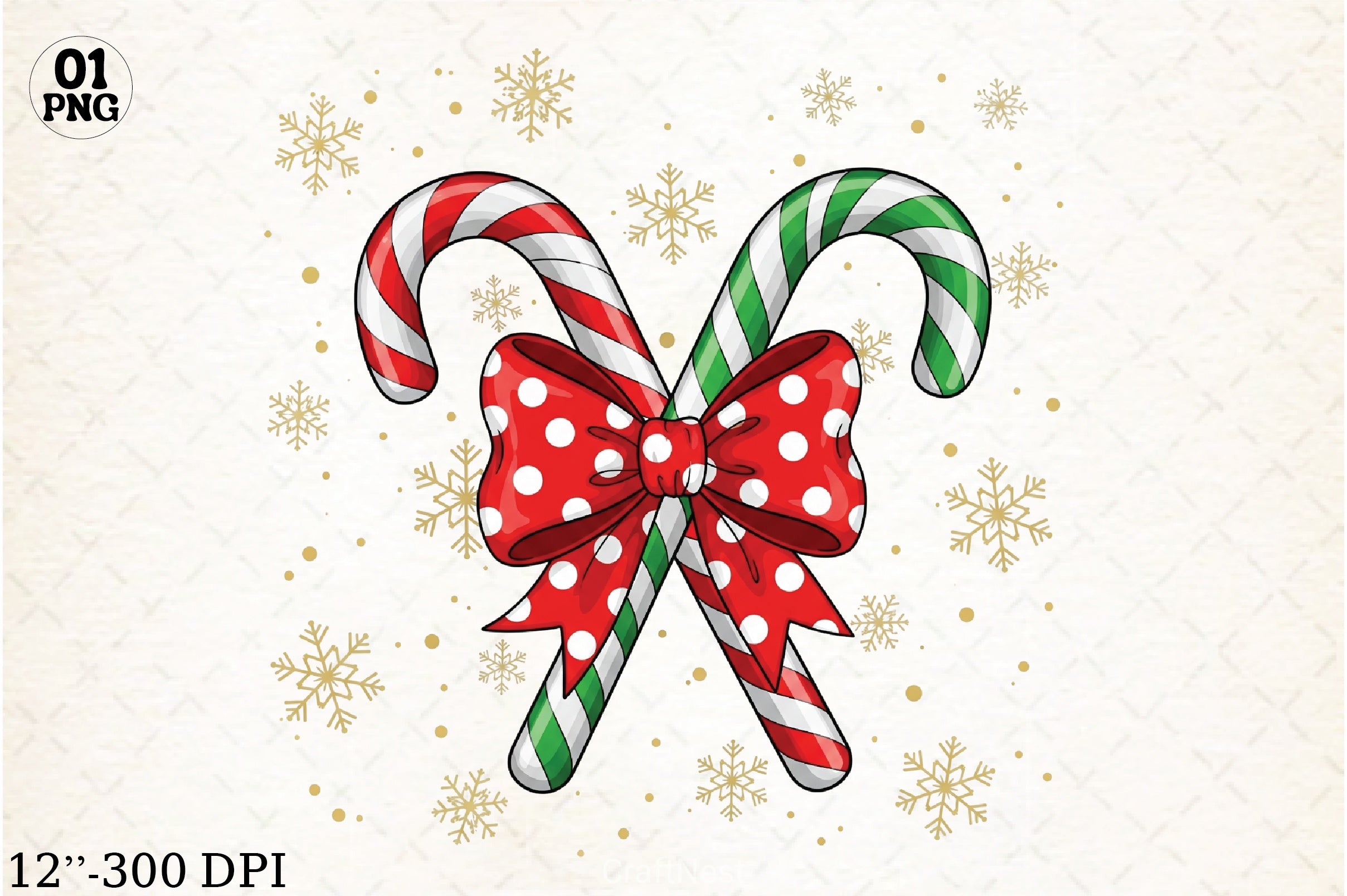 Christmas Candy Cane Clipart Bundle - CraftNest - Digital Crafting and Art
