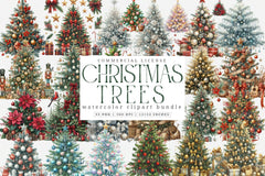 Festive Christmas Tree Clipart Bundle 2 - CraftNest - Digital Crafting and Art