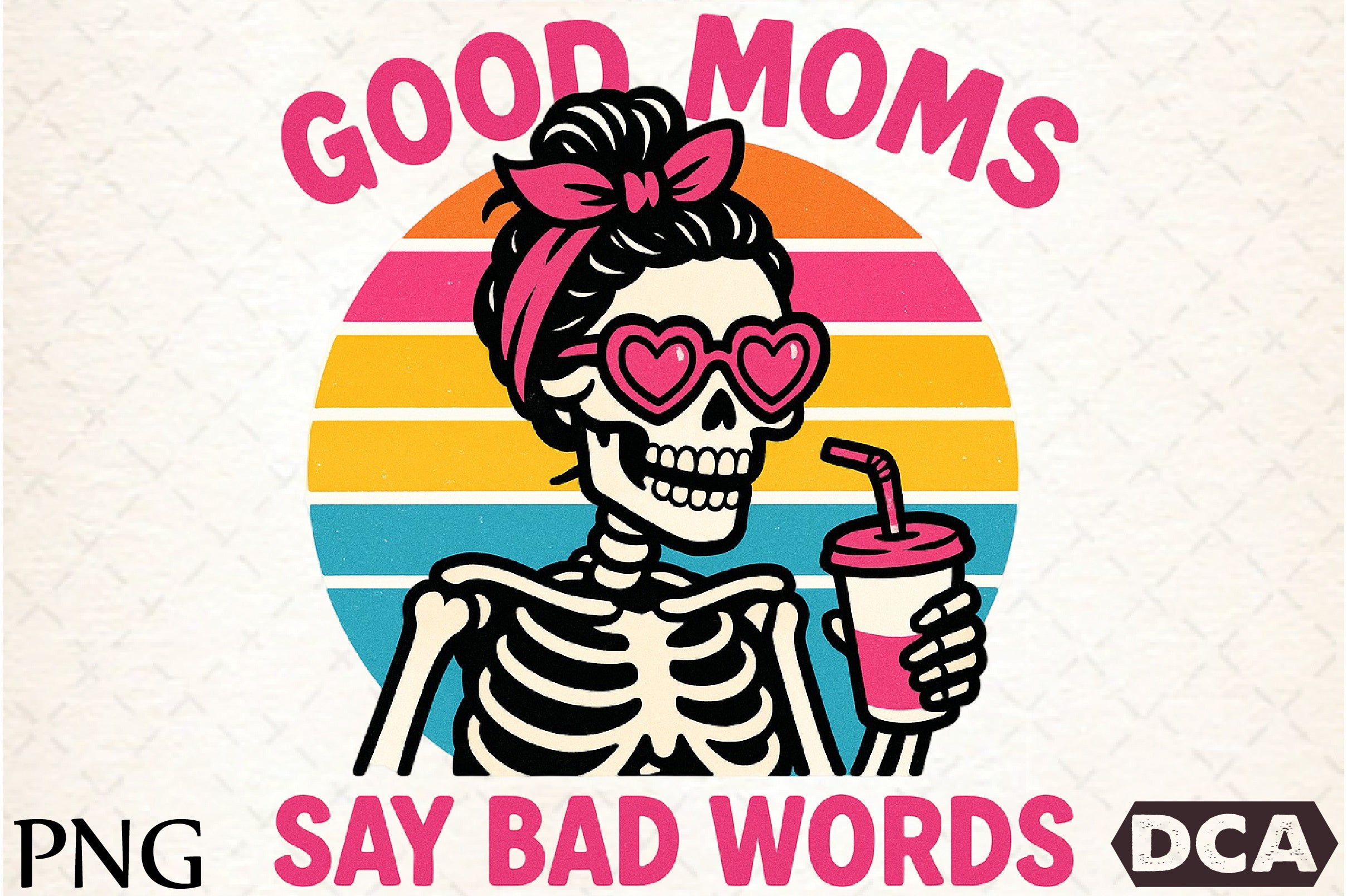 Funny Skeleton Mama Design Clipart Bundle