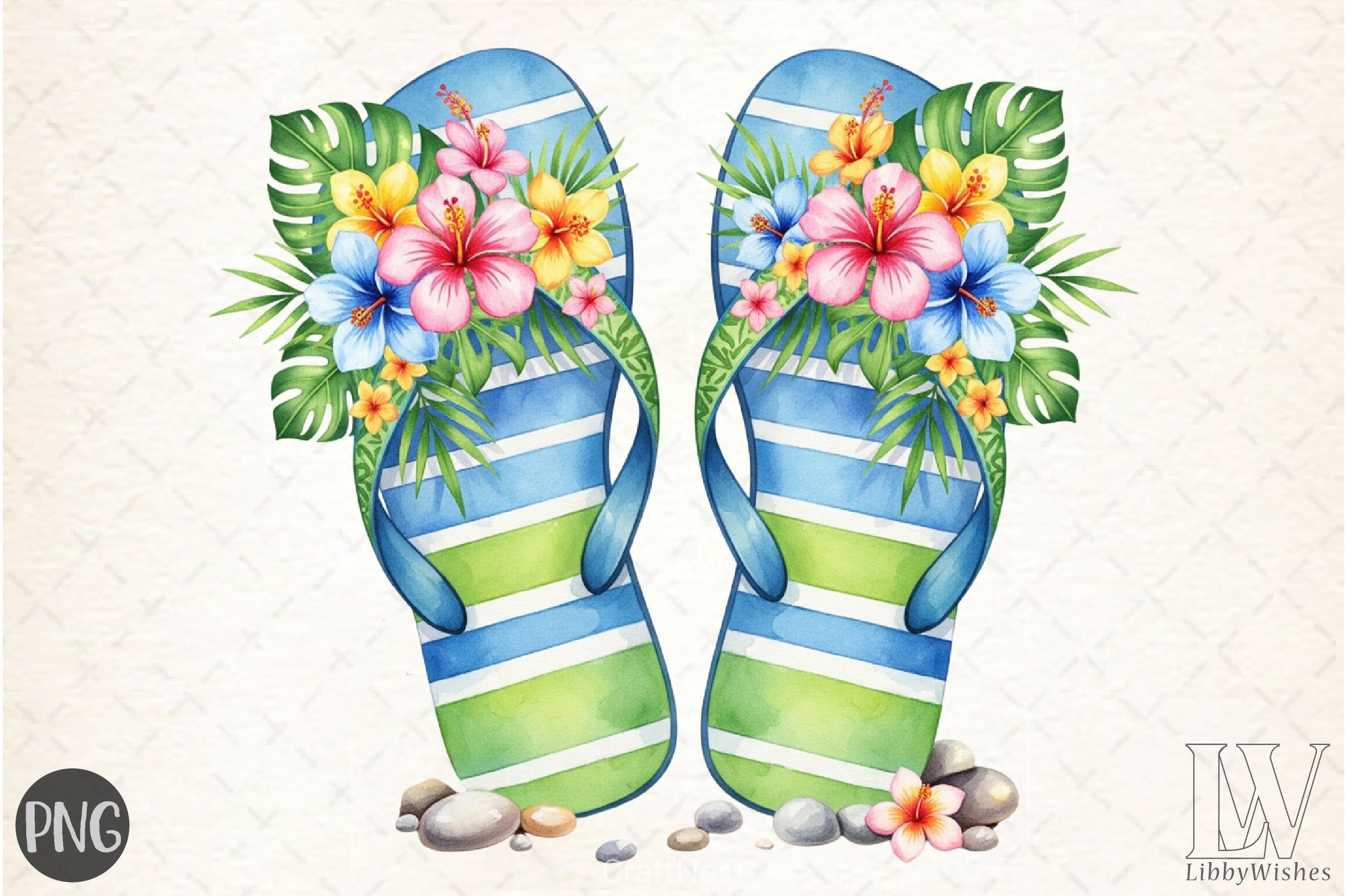 Summer Flip Flop Clipart Bundle - CraftNest - Digital Crafting and Art