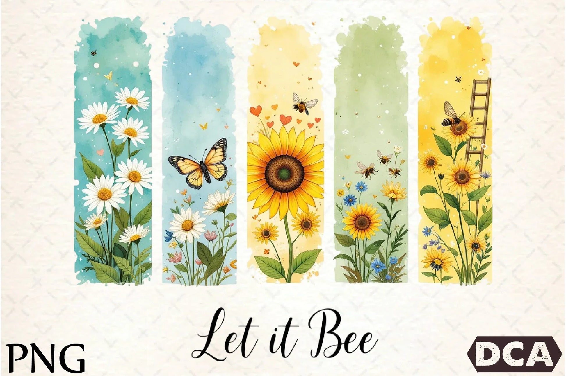 Let It Bee Positivity Spring Summer Clipart Bundle - CraftNest - Digital Crafting and Art