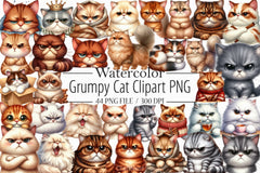 Grumpy Cat Clipart Bundle - CraftNest - Digital Crafting and Art