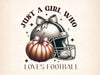 Just A Girl Who Loves Football Clipart Bundle