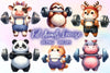 Fat Animals Exercise Clipart Bundle