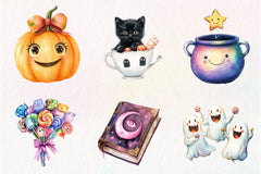 Cute Halloween Set Clipart Bundle 2 - CraftNest - Digital Crafting and Art