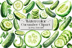 Cucumber Clipart Bundle - CraftNest - Digital Crafting and Art