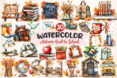 Autumn Back To School Clipart Bundle 2 - CraftNest - Digital Crafting and Art