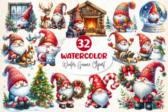 Winter Gnome Clipart Bundle - CraftNest - Digital Crafting and Art