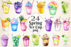 Spring Ice Cup Clipart Bundle