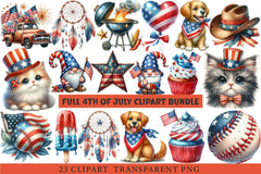 Full 4th of July Clipart Bundle - CraftNest - Digital Crafting and Art