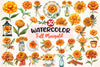 Fall Marigold Clipart Bundle 2