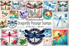 Dragonfly Stamps Clipart Bundle - CraftNest - Digital Crafting and Art